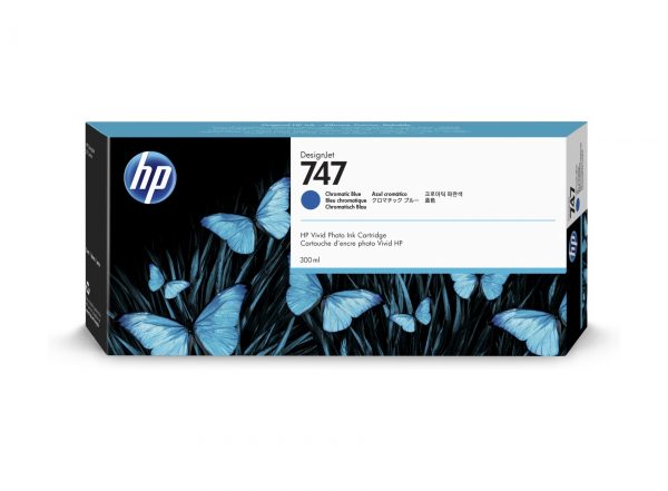 HP 747 Chromatisch blauwe inkt cartridge 300 ml