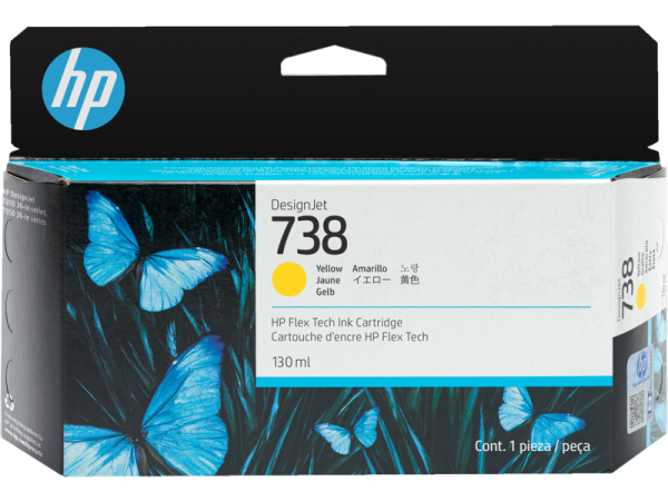 HP 738 Geel inkt cartridge 130 ml